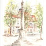 jasielski rynek na obrazach