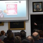 fotorelacja z wydarzenia opowieści zza widnokręgu  - spotkania z turystyką, pt.  „skamieniałości ślady życia utrwalone w skałach”.