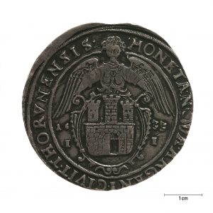 0467 Zbiory numizmatyczne St. Kadyiego; Władysław IV Waza (1633); talar toruński – rewers