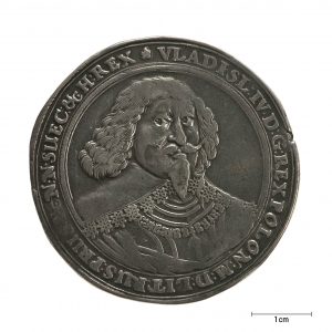 0470 Zbiory numizmatyczne St. Kadyiego; Władysław IV Waza (1637); talar gdański – awers