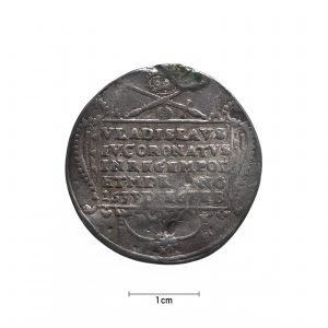 0476 Zbiory numizmatyczne St. Kadyiego; Władysław IV Waza (1633); medal koronacyjny - awers