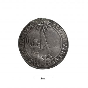 0476 Zbiory numizmatyczne St. Kadyiego; Władysław IV Waza (1633); medal koronacyjny - rewers