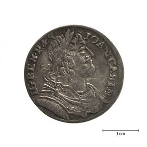 0518 Zbiory numizmatyczne St. Kadyiego; Jan Kazimierz (1651); ort koronny– awers
