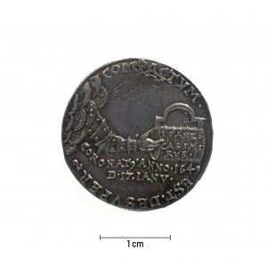 0585 Zbiory numizmatyczne St. Kadyiego; Jan Kazimierz (1649); medal koronacyjny - awers