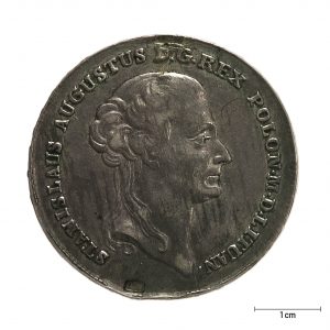 0738 Zbiory numizmatyczne St. Kadyiego; Stanisław August (1788); talar – awers