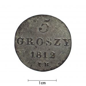 0766 Zbiory numizmatyczne St. Kadyiego; Księstwo Warszawskie (1812); 5 groszy- rewers