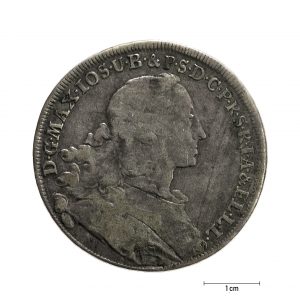 0926 Zbiory numizmatyczne St. Kadyiego; Maksymilian Józef książę bawarski (1756); talar bawarski - awers