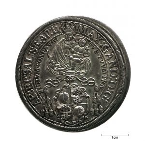 0930 Zbiory numizmatyczne St. Kadyiego; Talar arcybiskupi Salzburg (1674); rewers
