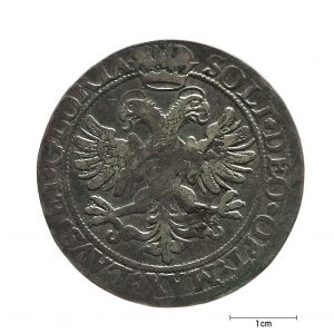 0934 Zbiory numizmatyczne St. Kadyiego; (1761); Sanct Gallen, Szwajcaria (1623); talar - rewers