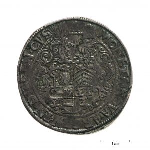 0935 Zbiory numizmatyczne St. Kadyiego; Księstwo Dieren (1577); talar – rewers