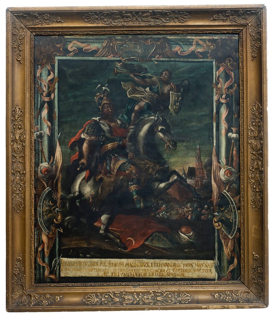 1006 ah obraz „apoteoza zwycięstwa jana iii sobieskiego pod wiedniem”, xviii w., polska, olej na płótnie