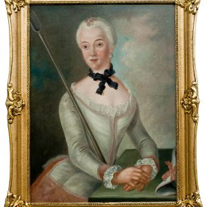 1066 AH Portret Ewy Rosy Shmidt, XVIII w., olej na płótnie, 70x54 cm.