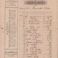 11 AHSiD – Rachunek z przedsiębiorstwa Bogusława Steinhausa, 1898 r.