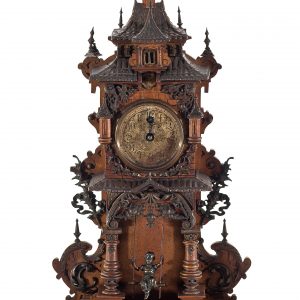 1383 Zegar kominkowy  z bocianem, XIX w.