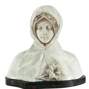 1609 AH Alabastrowe popiersie kobiety, Św. Cecylia, XIX w.