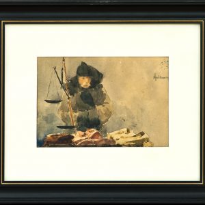 174 AH, Apolinary Kotowicz, Masarz Sękowski z Jasła, 1912-13, akwarela, 15x22,5 cm