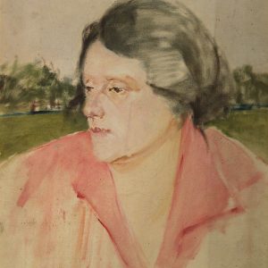 2318 AH autor Ignacy Pinkas, Portret kobiecy, olej dykta, 40 x 32, fot