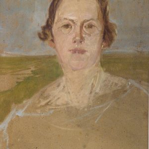 2321 AH autor Ignacy Pinkas, Studium głowy kobiecej, plej dykta, 48 x 40, fot