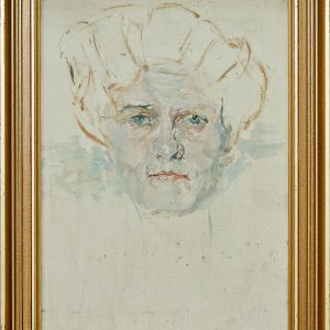 2324 AH autor Ignacy Pinkas, Studium głowy, lata 30-te, olej dykta, 45x33, fot. MSz