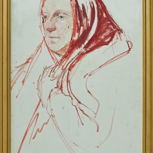 2329 AH autor Ignacy Pinkas, Jatarnia Szkic kobiety, 1933, olej dykta, 43x34, fot. MSz