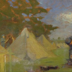 2385 AH autor Ignacy Pinkas, Linie Stachodu, 1916, olej dykta, 31x20, fot