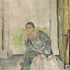 2388 AH autor Ignacy Pinkas, Szkic do obrazu Troska, olej dykta, 65x48, fot