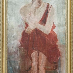 2389 AH autor Ignacy Pinkas, Troska, lata 20-te, olej płótno, 134x65,