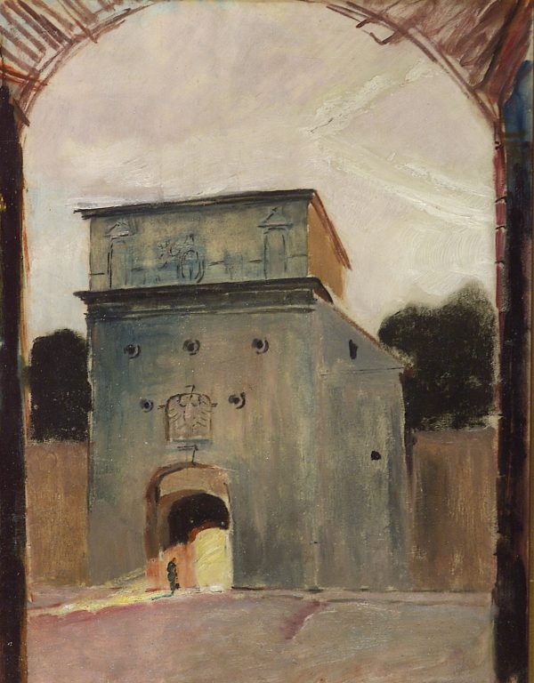 2421 AH autor Ignacy Pinkas, Ostra Brama, 1928, olej dykta, 44x34, fot
