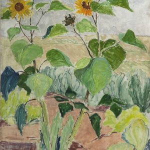 2434 AH autor Ignacy Pinkas, Słoneczniki, olej dykta, 95x71, fot