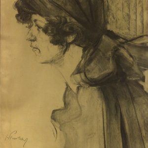2435 AH autor Ignacy Pinkas Pani Zosia, 1919, węgiel, 66x50, fot