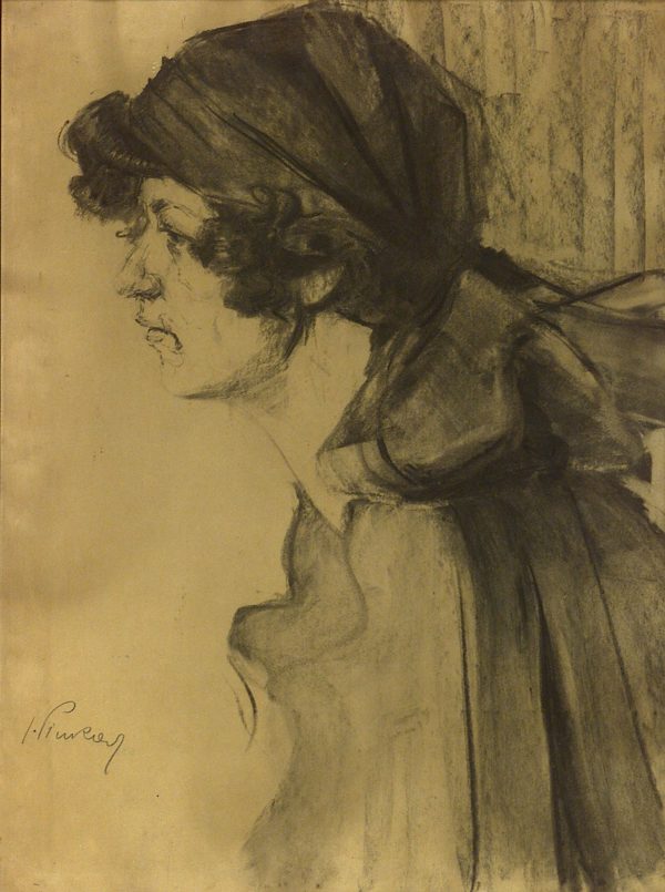 2435 AH autor Ignacy Pinkas Pani Zosia, 1919, węgiel, 66x50, fot