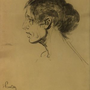 2436 AH autor Ignacy Pinkas, Studium głowy kobiecej, 1919, węgiel, 66x50, fot