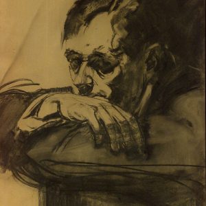 2437 AH autor Ignacy Pinkas, Portret mężczyzny, 1919, węgiel, 66x50, fot