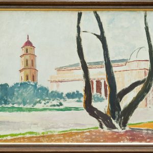 2501 AH autor Ignacy Pinkas, Katedra w Wilnie, 1928, olej dykta, 53x43, fot. MSz