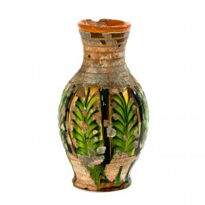 2501 Etnografia - Flakon z Kołaczyc sprzed 1939 r., wys. 16 cm, śr. dna - 5,9 cm, śr. wylewu - 5,3 cm