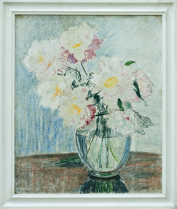 2752 AH autor Ignacy Pinkas, Kwiaty Piwonie, 1930, pastele dykta, 60x49,5, fot. MSz
