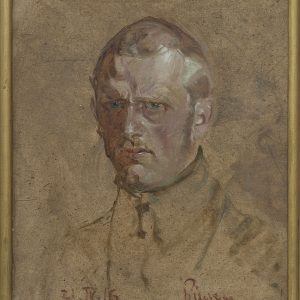 2896 AH autor Ignacy Pinkas, Autoportet w mundurze legionowym, 1916, olej dykta, 47x38,5, fot. MSz