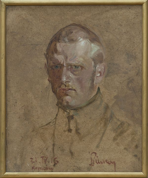2896 AH autor Ignacy Pinkas, Autoportet w mundurze legionowym, 1916, olej dykta, 47x38,5, fot. MSz