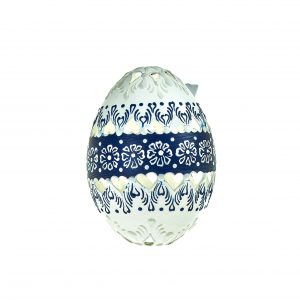 3254 Etnografia - Ażurowa pisanka Trebiszowska, Alena Pelechowa, Trebiszów, 2016 r., wys. 6 cm, szer. 4,5 cm