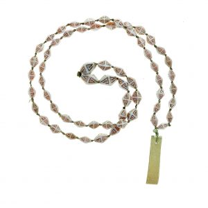 340 Etnografia - Korale ceramiczne, teren powiatu jasielskiego, sprzed 1939 r., dł. 37,5 cm -min