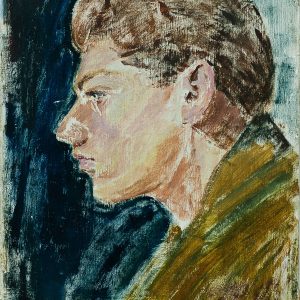 3696 AH autor Ignacy Pinkas, Szkic do portretu Władysława Sergiusza Kazanowicza, lata 30-te, olej dykta, 27x22, fot. MSz