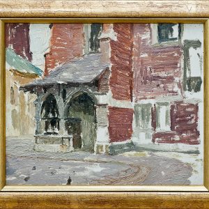 3697 AH autor Ignacy Pinkas, Wejście do kościoła św. Barbary, 1933, 22x27, fot. MSz