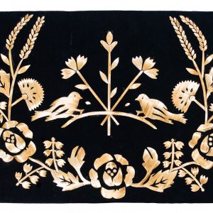 416 Etnografia - Wycinanka ze słomy wykonana przez Zdzisławę Frankiewicz z Myscowej w 1970 r., wys. 33 cm, szer. 45 cm