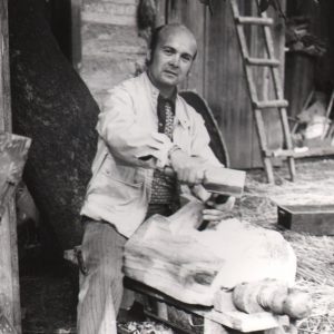 432 A.F. Etnografia, Rzeźbiarz Antoni Bolek z Załęża, 1978 r.