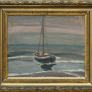 4886 AH autor Ignacy Pinkas, Na morzu, 1923, olej tektura, 22x27, fot. MSz