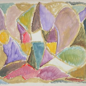 5620 AH Jan Wodyński, Kompozycja, gwasz, 47 x 55,5 cm.