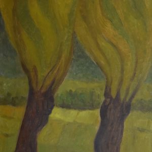 6423 AH, autor Mieczysław Burda, Drzewa, 2009, farby na papierze