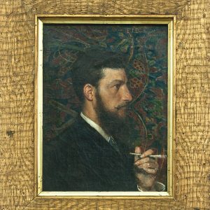 935 AH Portret młodego mężczyzny, 1886, mal. Franciszek Daniszewski, olej na płótnie.