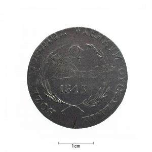 0772 zbiory numizmatyczne st. kadyiego; księstwo warszawskie (1813); 2 złote zamość- rewers