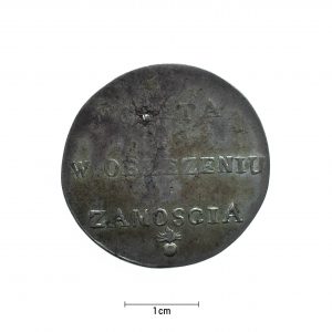 0773 zbiory numizmatyczne st. kadyiego; księstwo warszawskie (1813); 2 złote zamość- awers